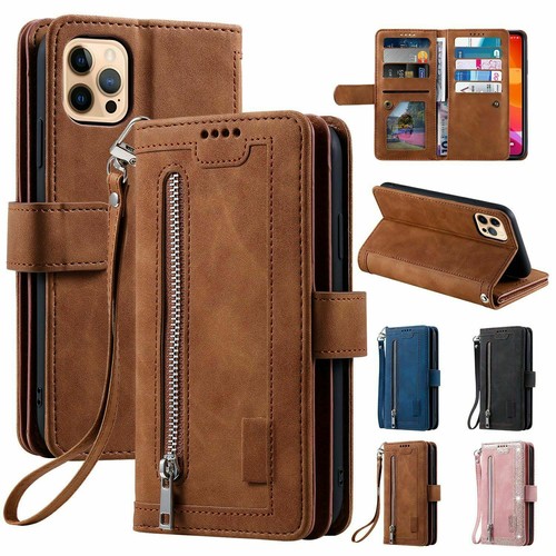 Zipper leather wallet - wallet, case