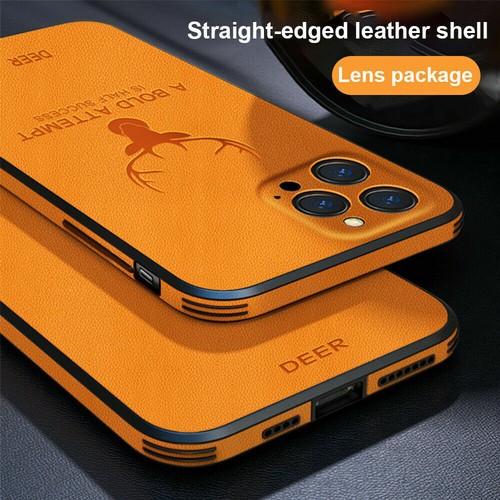 Leather silicone back case - leather,
