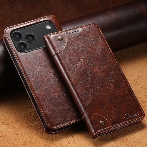 Retro leather flip - wallet, case
